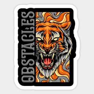Obstacles Tiger Sticker